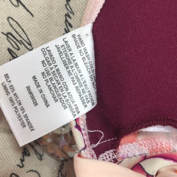 NWOT Mossimo Women's Printed Lace-up Bikini Top - Picture 7 of 7